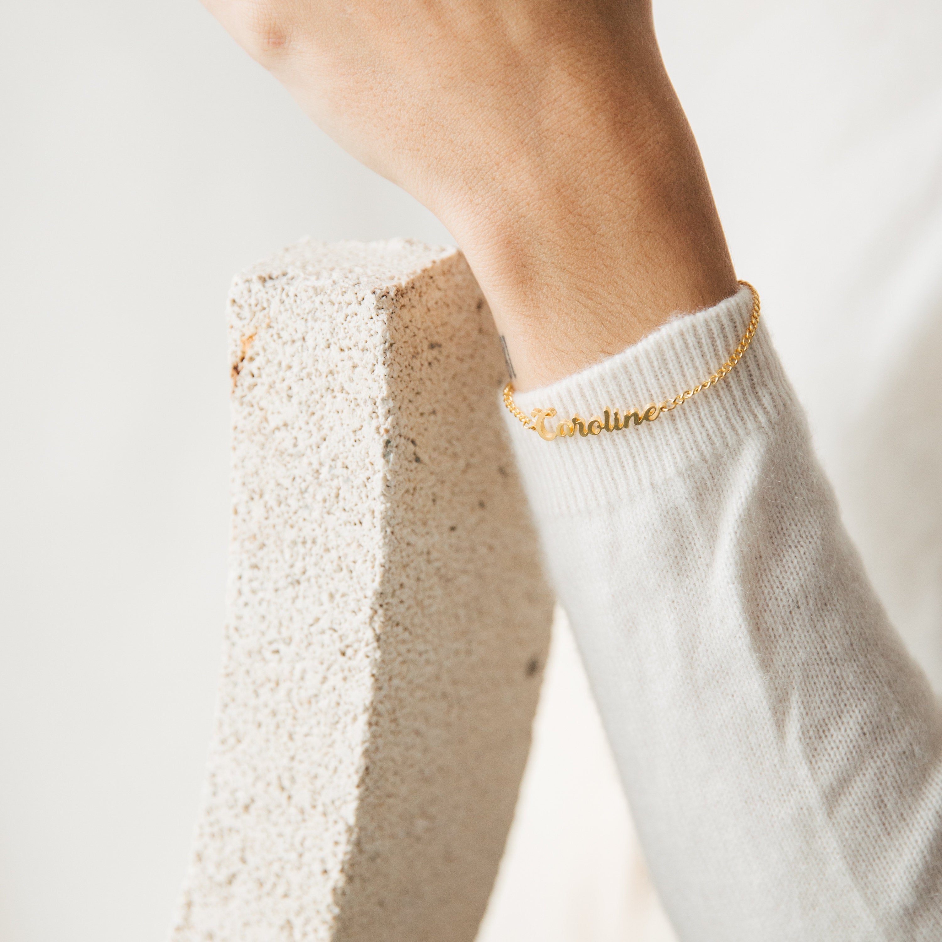 Ladybirds Name Curb Bracelet 18K Gold
